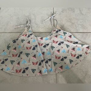 Kortni Jeane Multicolor Butterfly Print Top